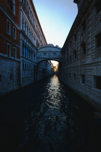 Canal passing through city