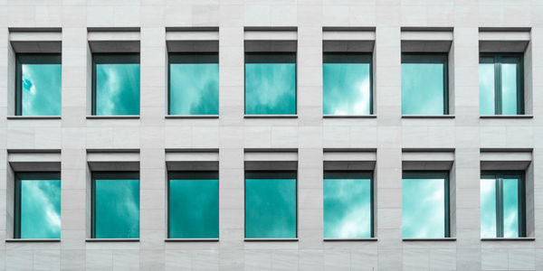 Full frame shot of building with reflection