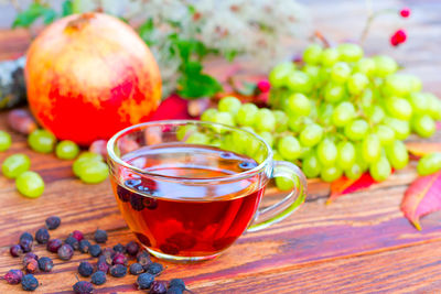 Close-up of drink on table