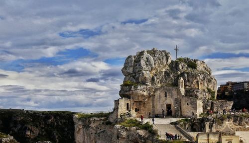 Low angle view of old ruins