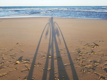 High angle view of beach against sky