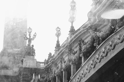 Low angle view of historic building against sky