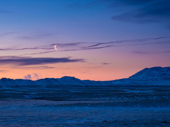 Scenic view of dramatic sky at night