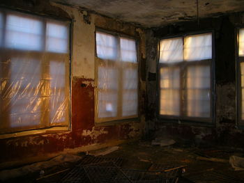 Interior of abandoned building