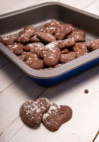 Freshly baked heart-shaped cookies for a sweeter and more delicious valentine's day.