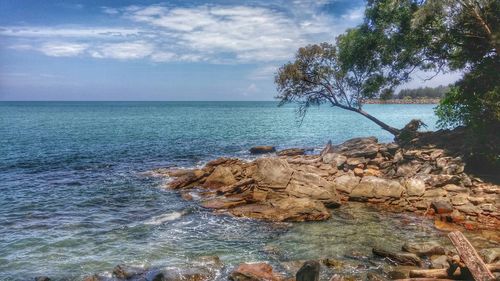 Scenic view of sea against sky