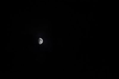 Low angle view of moon in sky