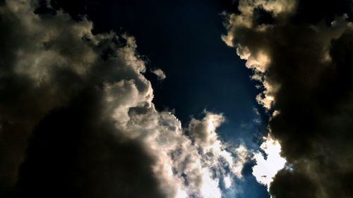 Low angle view of clouds in sky