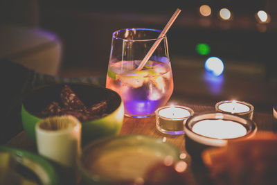 Close-up of drink in glass