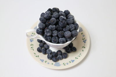 Close-up of fruit against white background