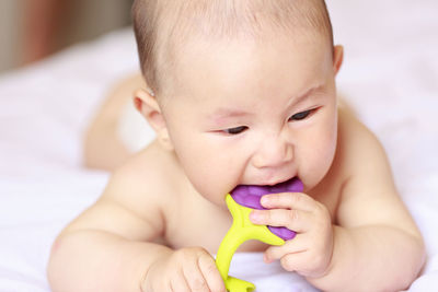 Close-up of cute baby