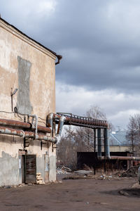 Industrial zone in destruction. apocalypse