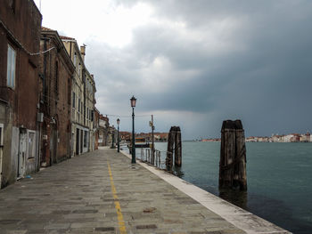 Empty fondamenta, street of venice,  during lockdown.