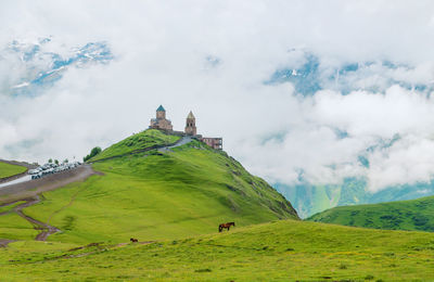 Scenic view of landscape against sky