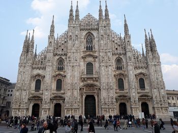 Group of people in front of cathedral