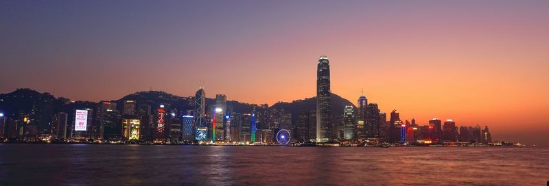 View of illuminated cityscape at night