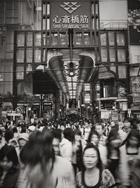 People walking in city