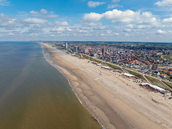 Panoramic view of beach against sky