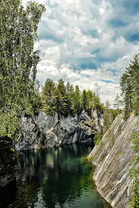 Scenic view of river against sky