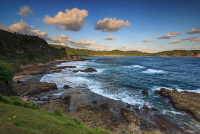 Scenic view of sea against sky