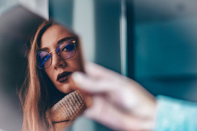 Portrait of beautiful young woman