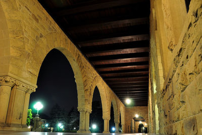 View of illuminated ceiling of historical building