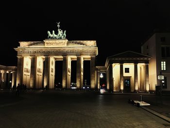 View of historical building at night