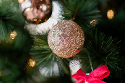 Close-up of christmas decorations