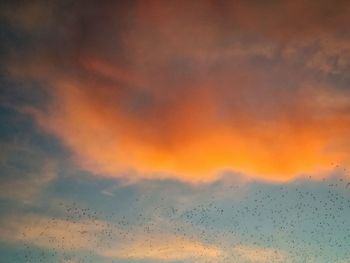 Low angle view of sky at sunset