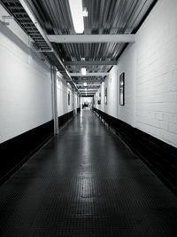 Empty corridor of building