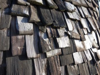 Full frame shot of wooden roof