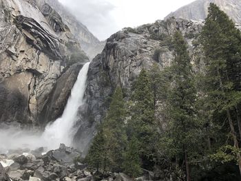 Scenic view of waterfall