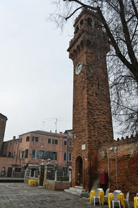 View of clock tower in city