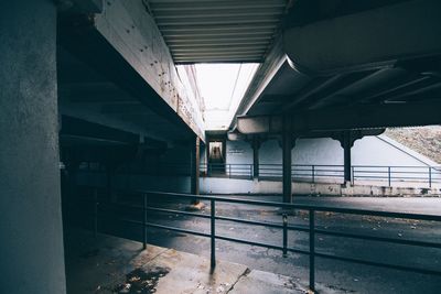 Road below railway bridge