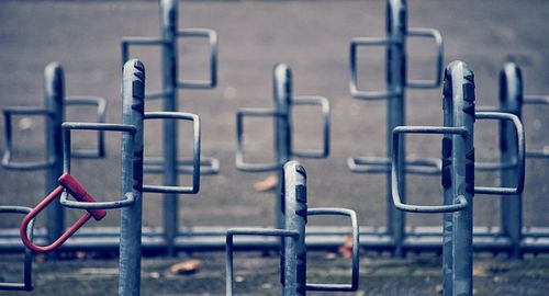 Close-up of metal pipes