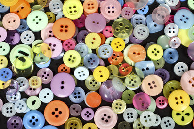 Full frame shot of colorful buttons