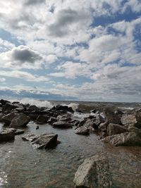 Scenic view of sea against sky