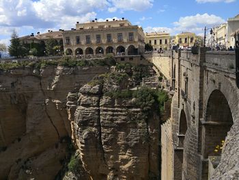 Arch bridge in city