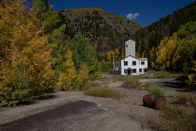 Houses on mountain