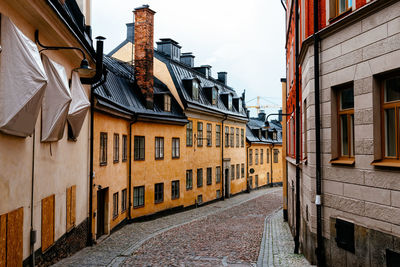 Street amidst buildings in town