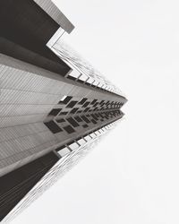 Low angle view of buildings against clear sky