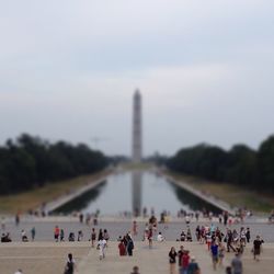 Tourists in front of historic building