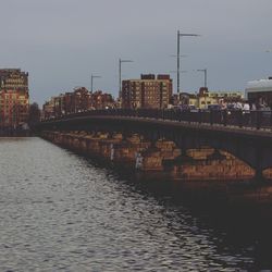 Bridge over river in city