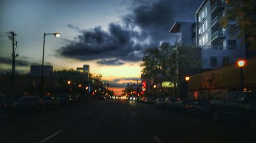 City street at night