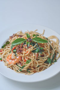 Close-up of meal served in plate