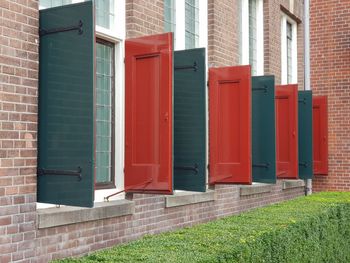 Row of window shutters at rijksmuseum