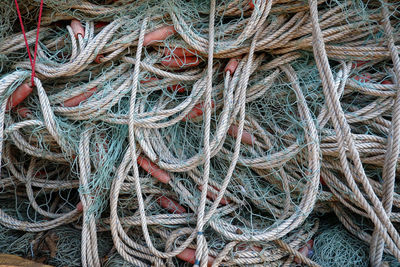 Detail shot of fishing net