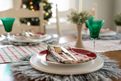 Close-up of food on table