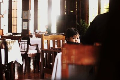 People sitting in restaurant