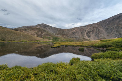 Shelf lake in the rocky mountains, colorado